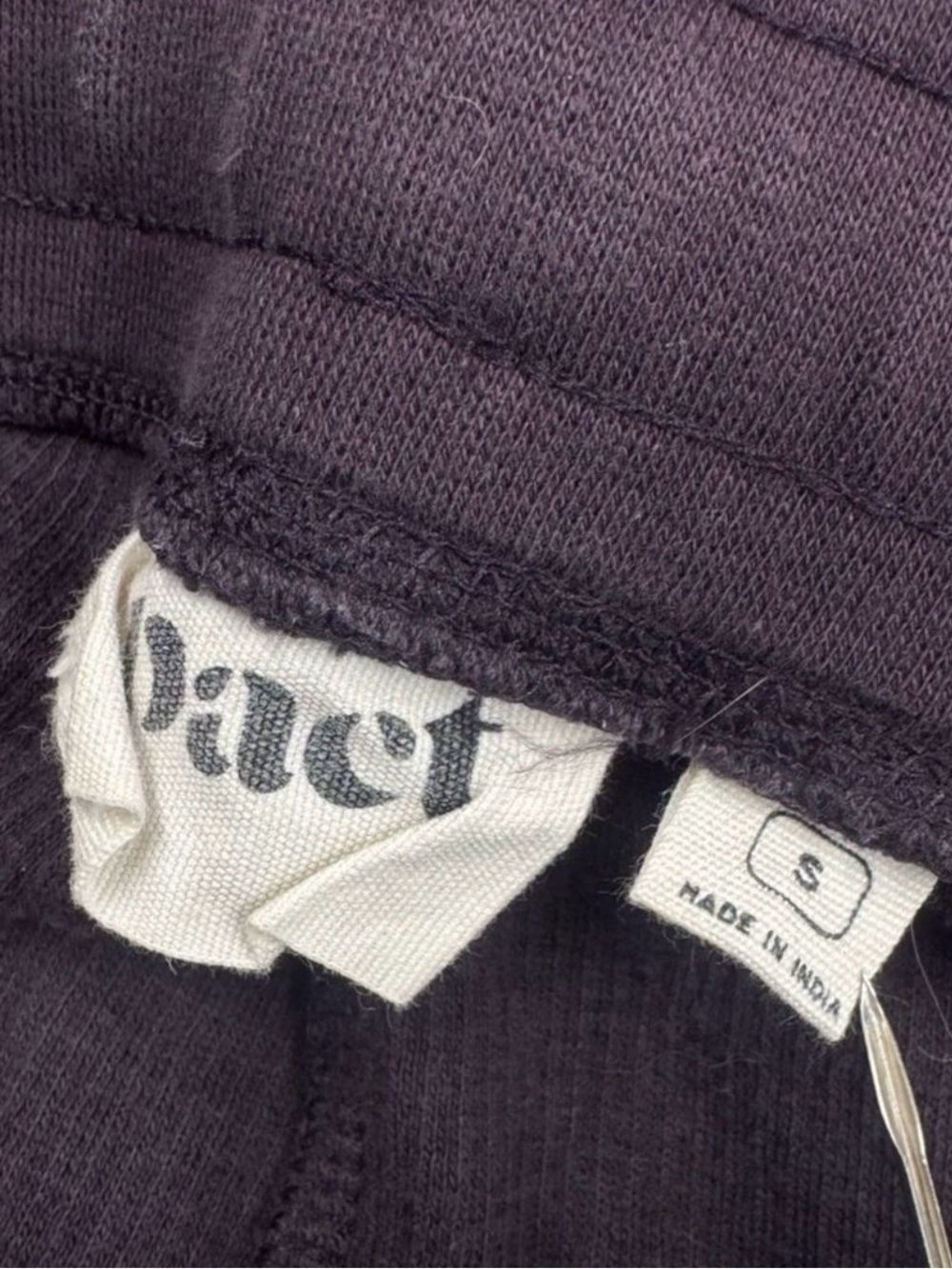 Pact Organic Purple Waffle Knit Wide Leg Pants Women’s Small - Picture 5 of 5
